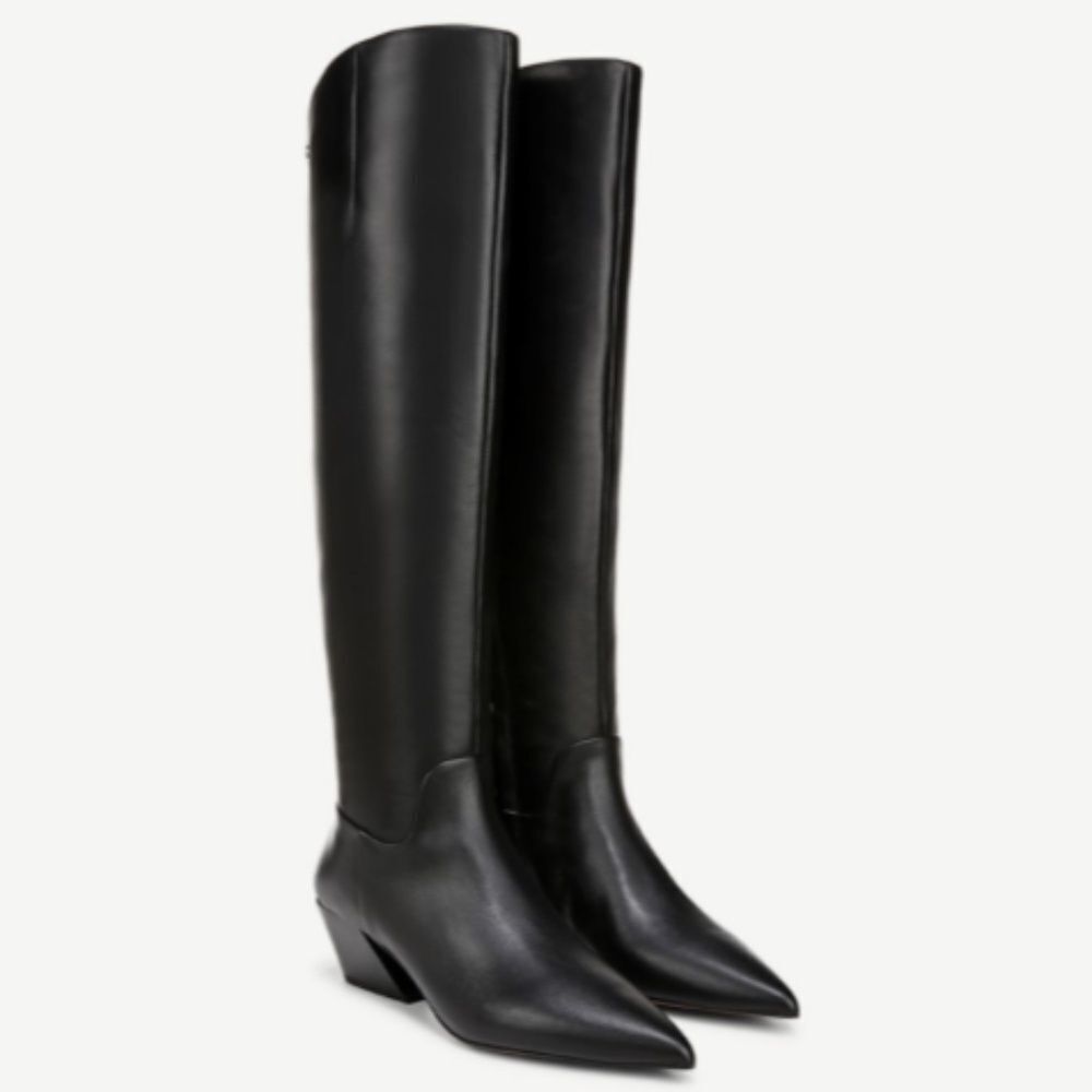 Franco Sarto Gwyn Knee High Boot In Black Leather